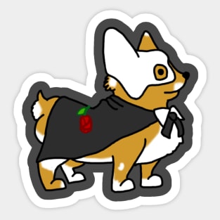 Corgi Of The Opera Sticker